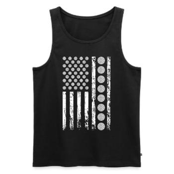 American Sports Golf Ball Flag Athletic - Débardeur bio Premium Homme - noir - Devant - AI Model Male 178 light (178cm)