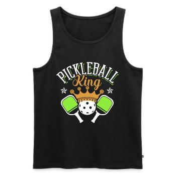 Pickleball King Paddle Sports Game Player - Débardeur bio Premium Homme - noir - Devant - Michal (187cm)