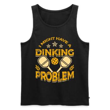 I may have a drinking problem pickleball - Men's Premium Organic Tank Top - black - Front - AI Model Male 178 light (178cm)