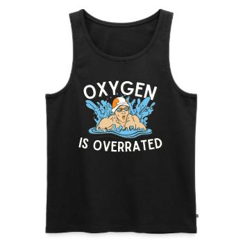 L’oxygène est surestimé Piscine sportive - Débardeur bio Premium Homme - noir - Devant - Michal (187cm)