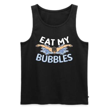 Eat My Bubbles Butterfly Swimming - Men's Premium Organic Tank Top - black - Front - AI Model Male 178 light (178cm)