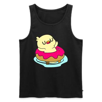 Donut Swimmer Duck Swimmers Swimming Sport - Men's Premium Organic Tank Top - black - Front - Michal (187cm)