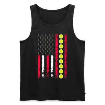 American Autism Awareness Month - Men's Premium Organic Tank Top - black - Front - Michal (187cm)
