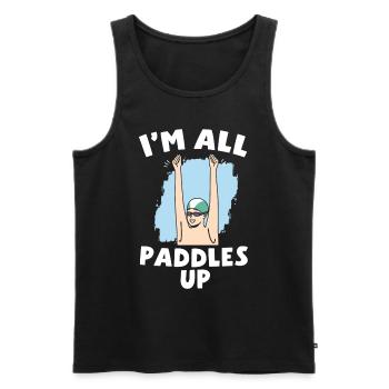 Je suis tous des pagayeurs athlètes nageurs sports nautiques - Débardeur bio Premium Homme - noir - Devant - Michal (187cm)