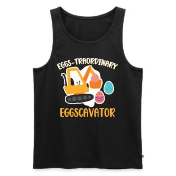 Eggs-traordinary Eggscavator Baubagger Bagger - Männer Premium Bio Tank Top - Schwarz - Vorne - AI Model Male 178 light (178cm)