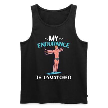My endurance is second to none Pool diving - Men's Premium Organic Tank Top - black - Front - Michal (187cm)