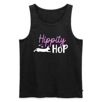 Hippity Hop Rabbit Christian Holiday - Men's Premium Organic Tank Top - black - Front - Michal (187cm)