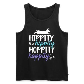 Hippity Hoppity Rabbit Christlicher Feiertag Hase - Männer Premium Bio Tank Top - Schwarz - Vorne - AI Model Male 178 light (178cm)