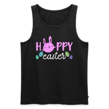 Hoppy Easter Egg Decor Christian Rabbit Holiday - Men's Premium Organic Tank Top - black - Front - Michal (187cm)