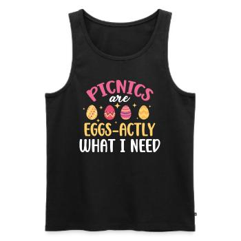 Picknicks Sind Eier - Genau Das, Was Ich Brauche - Männer Premium Bio Tank Top - Schwarz - Vorne - AI Model Male 178 light (178cm)