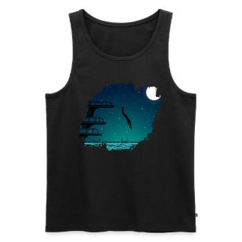 Springboard Swimming Sport Swimmer - Men's Premium Organic Tank Top - black - Front - AI Model Male 178 light (178cm)