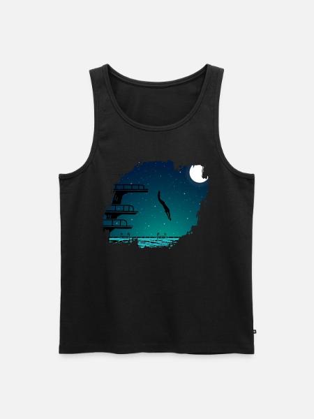 Springboard Swimming Sport Swimmer - Men's Premium Organic Tank Top - black