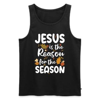 Jésus est la raison de la saison de foi d’automne - Débardeur bio Premium Homme - noir - Devant - Michal (187cm)