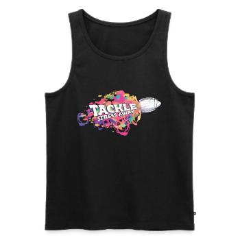 Tackle Stress Away Sports Stress Awareness - Men's Premium Organic Tank Top - black - Front - AI Model Male 178 light (178cm)