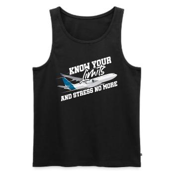 Kenne Deine Grenzen Und Stressbewusstseinsmonat - Männer Premium Bio Tank Top - Schwarz - Vorne - Michal (187cm)