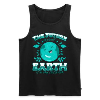 The future of planet Earth lies in mine - Men's Premium Organic Tank Top - black - Front - Michal (187cm)