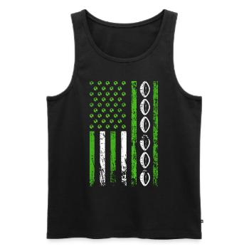 Amerikanische Sportarten Flagge Athletic Football - Männer Premium Bio Tank Top - Schwarz - Vorne - AI Model Male 178 light (178cm)