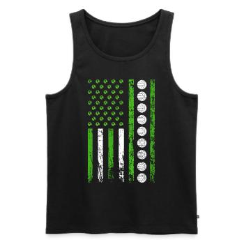 Drapeau sportif américain Nature Sporty - Débardeur bio Premium Homme - noir - Devant - Michal (187cm)