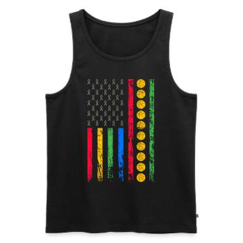 American Sports Flag - Men's Premium Organic Tank Top - black - Front - Michal (187cm)