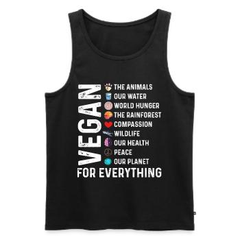 Vegan For Everything Nature Vegetarian Earth Day - Men's Premium Organic Tank Top - black - Front - Michal (187cm)