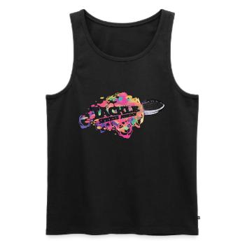 Tackle Stress Away Sports Stress Awareness - Men's Premium Organic Tank Top - black - Front - AI Model Male 178 light (178cm)