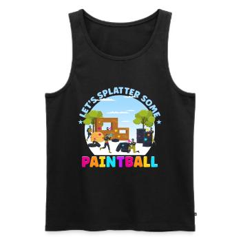 Let's spray paintball team sports - Men's Premium Organic Tank Top - black - Front - Michal (187cm)