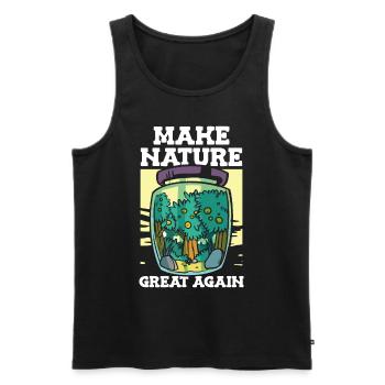 Making nature great again Fruit-bearing tree - Men's Premium Organic Tank Top - black - Front - AI Model Male 178 light (178cm)