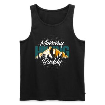 Mom hiking comrade mountain hiker mother camper - Men's Premium Organic Tank Top - black - Front - AI Model Male 178 light (178cm)