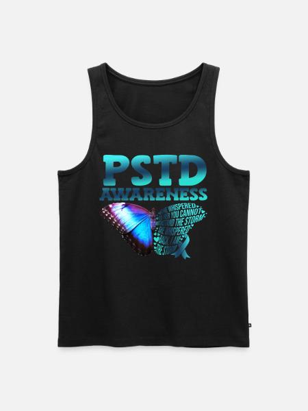 Pstd awareness Post-traumatic - Men's Premium Organic Tank Top - black
