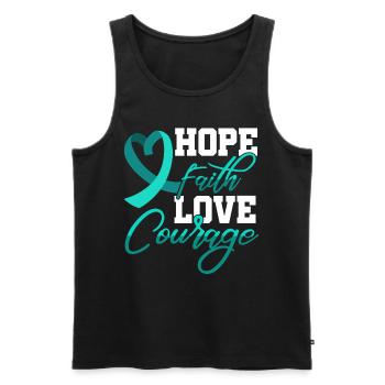 Espoir Foi Amour Courage Pstd Conscience du stress - Débardeur bio Premium Homme - noir - Devant - AI Model Male 178 light (178cm)