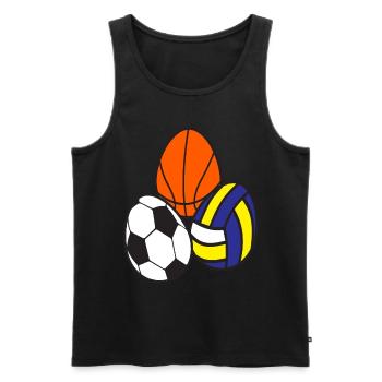 Sport Fußball Leichtathletik Basketball - Männer Premium Bio Tank Top - Schwarz - Vorne - AI Model Male 178 light (178cm)