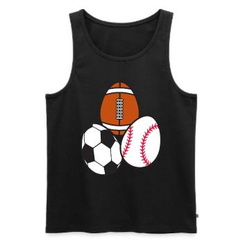 American Football Fußball Sport Baseball - Men's Premium Organic Tank Top - black - Front - AI Model Male 178 light (178cm)
