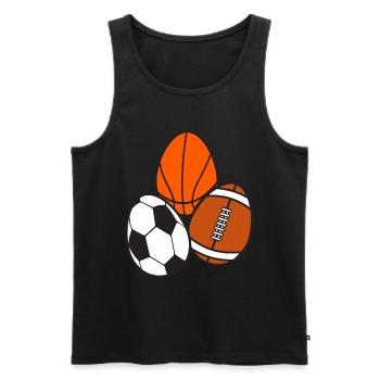 Football américain Sport Soccer Basketball - Débardeur bio Premium Homme - noir - Devant - Michal (187cm)