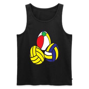 Water-polo sport beach-ball volleyball oeufs de Pâques - Débardeur bio Premium Homme - noir - Devant - Michal (187cm)
