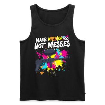 You sleep, you beat paintballer team sports - Men's Premium Organic Tank Top - black - Front - Michal (187cm)