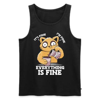 Es Ist Gut, Mir Geht Es Gut, Alles Ist Gut, - Männer Premium Bio Tank Top - Schwarz - Vorne - Michal (187cm)
