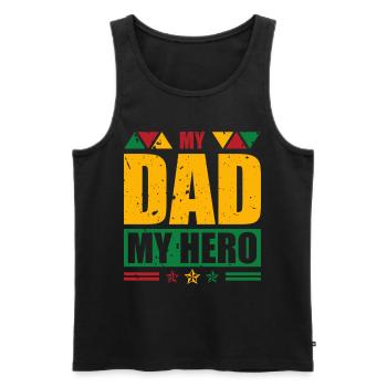 My Father My Hero Black History Month Melanin - Men's Premium Organic Tank Top - black - Front - AI Model Male 178 light (178cm)