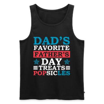 Papas Lieblings-vatertag Leckereien Eis Vatertag - Männer Premium Bio Tank Top - Schwarz - Vorne - Michal (187cm)