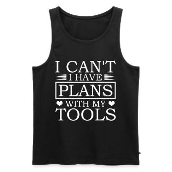 I can't I have plans with my - Men's Premium Organic Tank Top - black - Front - Michal (187cm)