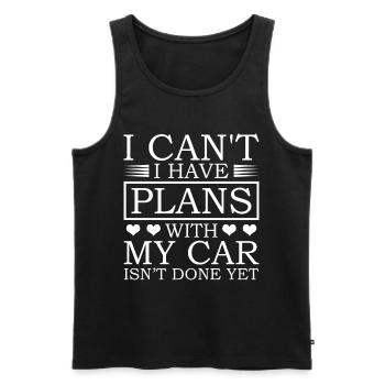I can't I have plans with my car - Men's Premium Organic Tank Top - black - Front - Michal (187cm)