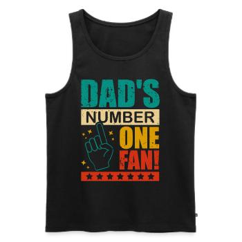 Dad's Number One Fan Daddy's Kid proud of the - Men's Premium Organic Tank Top - black - Front - AI Model Male 178 light (178cm)