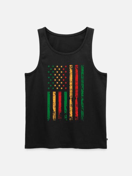African-American flag holiday - Men's Premium Organic Tank Top - black