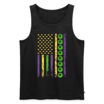 Amerikanischer Queue Sport Flagge Billard - Männer Premium Bio Tank Top - Schwarz - Vorne - AI Model Male 178 light (178cm)