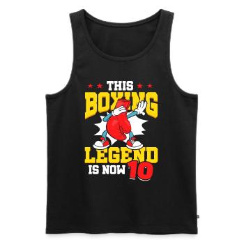 Diese Boxlegende Ist Jetzt 10 Sports Kid 10. - Männer Premium Bio Tank Top - Schwarz - Vorne - Michal (187cm)