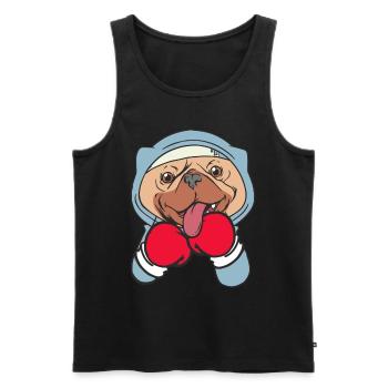 Hundeboxer Kampfsportler Sparring Combat Sports - Männer Premium Bio Tank Top - Schwarz - Vorne - Michal (187cm)