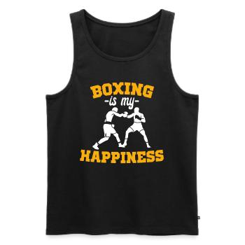 Boxen Ist Mein Glück Sport Boxer Sparring Boxen - Männer Premium Bio Tank Top - Schwarz - Vorne - AI Model Male 178 light (178cm)