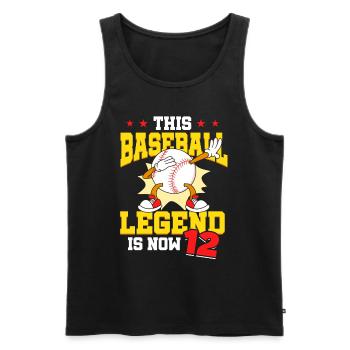 Diese Baseball-legende Ist Jetzt 12 Sports Kid - Männer Premium Bio Tank Top - Schwarz - Vorne - Michal (187cm)