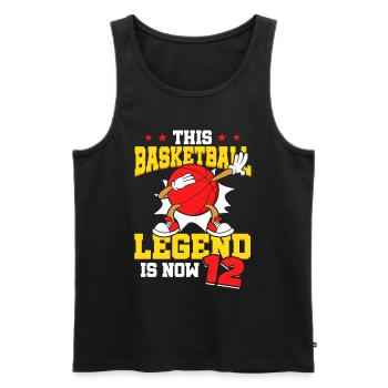 Cette légende du basketball a maintenant 12 Sports Kid - Débardeur bio Premium Homme - noir - Devant - AI Model Male 178 light (178cm)