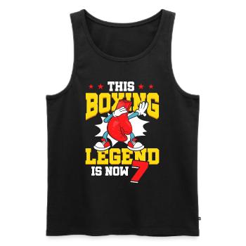 This boxing legend is now 7 Sports Kid 7. - Men's Premium Organic Tank Top - black - Front - Michal (187cm)