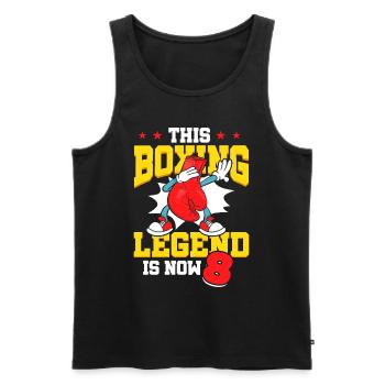 Diese Boxlegende Ist Jetzt 8 Sports Kid 8. - Männer Premium Bio Tank Top - Schwarz - Vorne - AI Model Male 178 light (178cm)